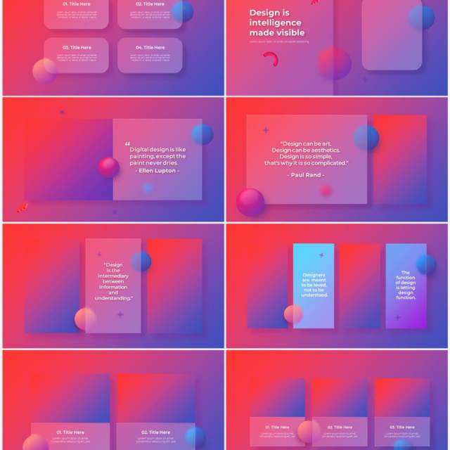 玻璃红蓝色国外动态商业商务PPT模板素材Glass Red Blue 玻璃红蓝色国外动态商业商务PPT模板素材Glass Red Blue