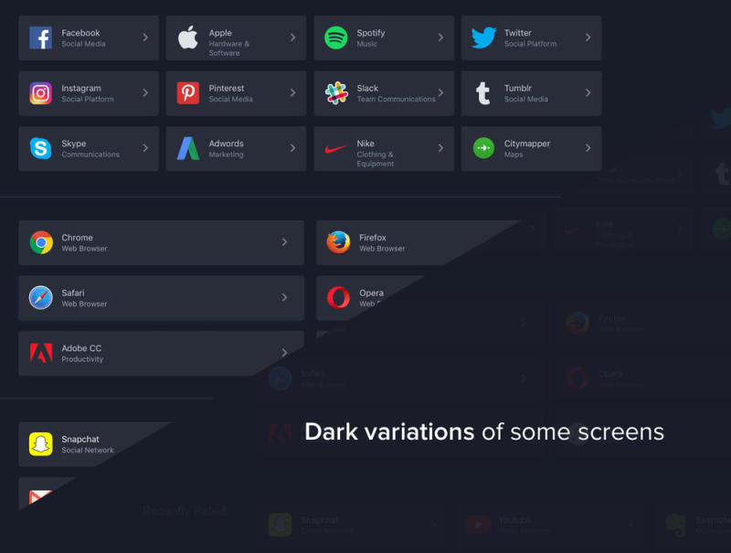 在Sketch，40 Web Dashboard UI Kit中设计的40个仪表板UI屏幕