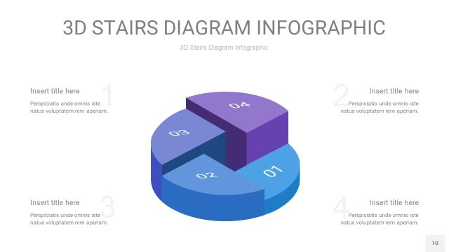 渐变紫蓝色3D阶梯PPT图表10