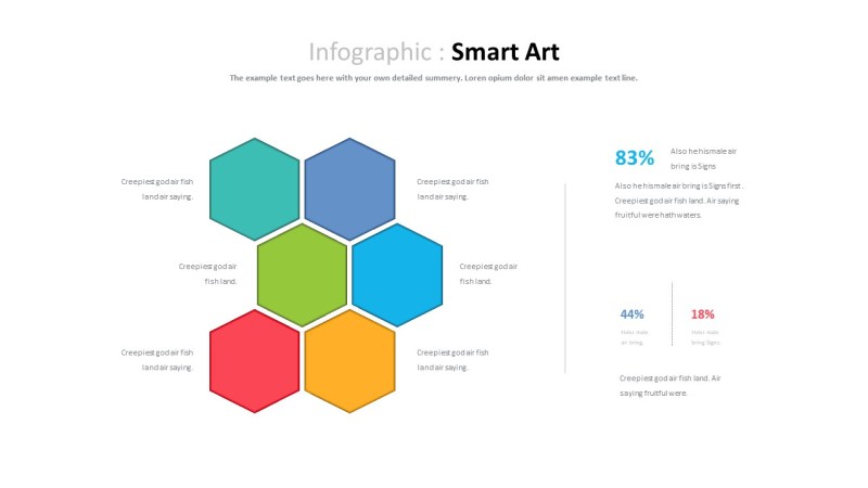 彩色饼形图并列关系-21
