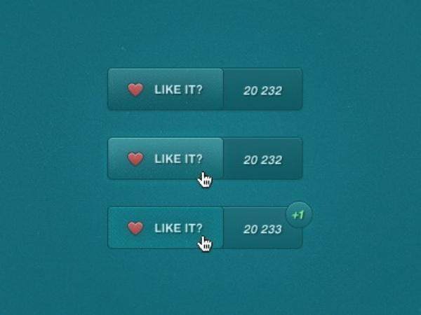 Facebook like 按钮图标psd Facebook like 按钮图标psd