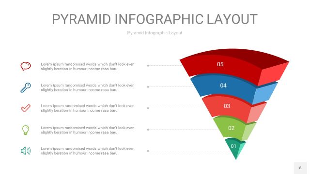 红绿色3D金字塔PPT信息图表8 红绿色3D金字塔PPT信息图表8