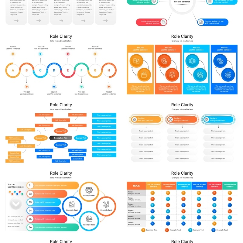 清晰角色信息图PPT模板Role Clarity