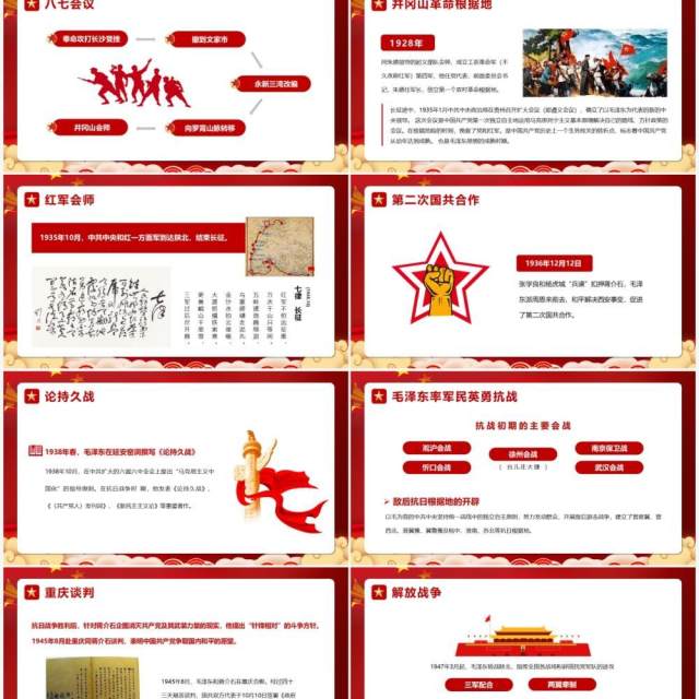红色毛泽东诞辰纪念日128周年PPT模板 红色毛泽东诞辰纪念日128周年PPT模板