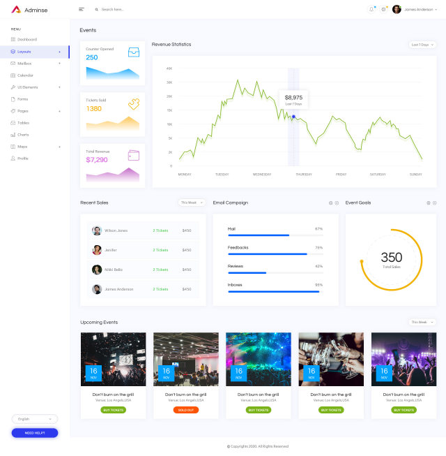 事件管理网站后台仪表板用户UI界面工具包PSD模板Events-Admin-Dashboard-UI-Kit 事件管理网站后台仪表板用户UI界面工具包PSD模板Events-Admin-Dashboard-UI-Kit