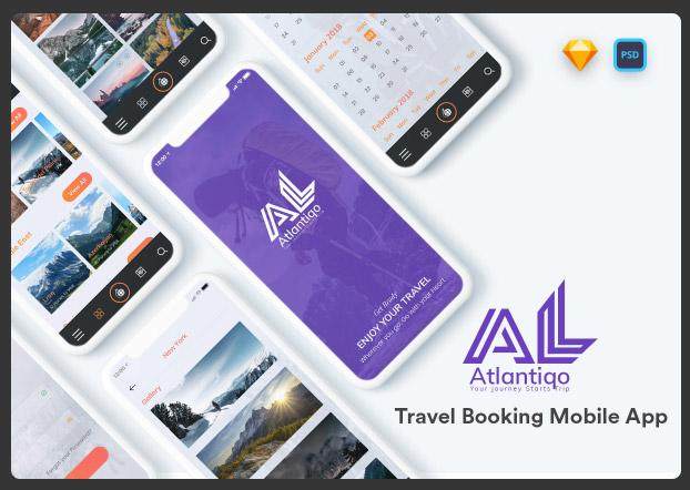 旅行社用户界面UI素材模板Atlantigo-Travel UI Kit 旅行社用户界面UI素材模板Atlantigo-Travel UI Kit