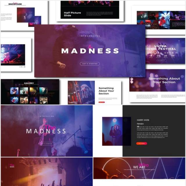 个性创意演唱会音乐会PPT模板Madness Multipurpose PPTX 个性创意演唱会音乐会PPT模板Madness Multipurpose PPTX