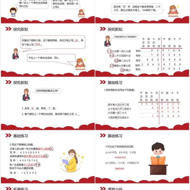 部编版四年级数学上册亿以内数的写法课件PPT模板 部编版四年级数学上册亿以内数的写法课件PPT模板