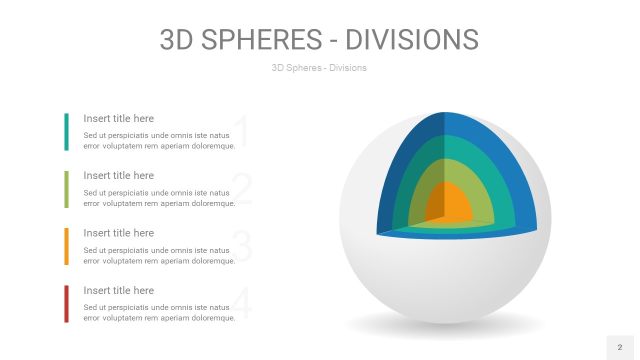 彩色3D球体切割PPT信息图2