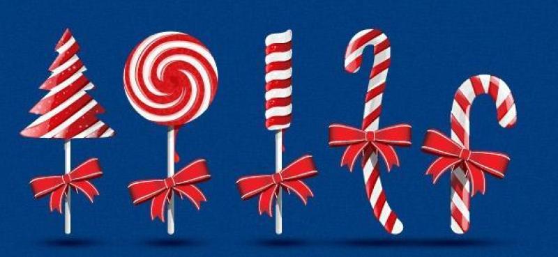 Christmas Candy PSD Graphics
