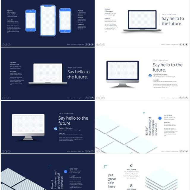 手机设备电脑模型展示PPT素材模板Devices & Mockups