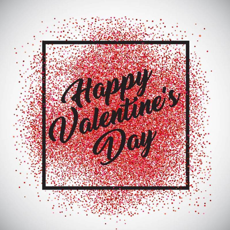 情人节五彩纸屑背景