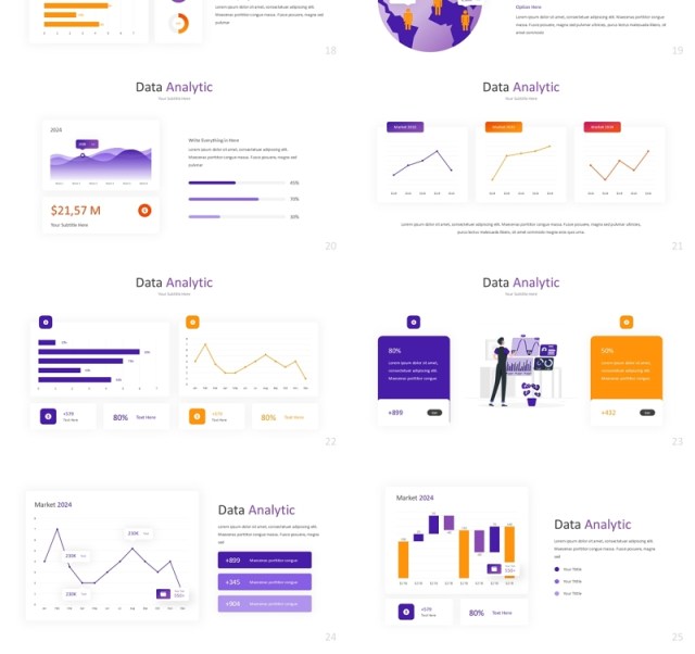 深色数据分析信息图PPT素材模板Data Analytic Powerpoint 深色数据分析信息图PPT素材模板Data Analytic Powerpoint