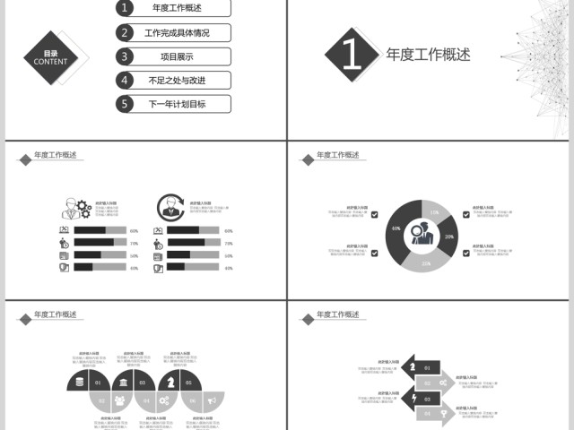 2019黑白色简约公司培训PPT模板