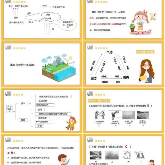 部编版八年级物理上册第三单元物态变化3.4升华和凝华课件PPT模板