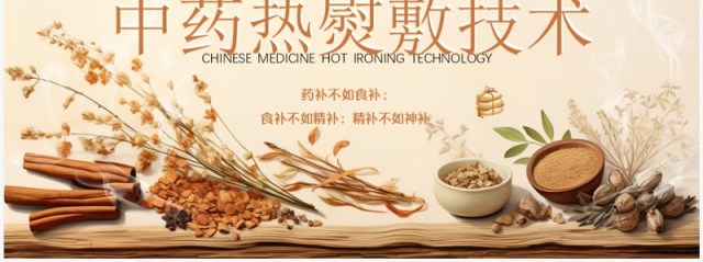 棕色中国风中药热熨敷技术PPT模板 棕色中国风中药热熨敷技术PPT模板