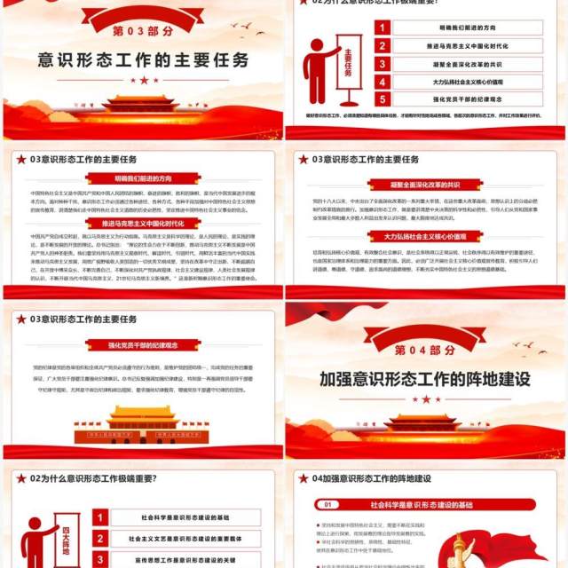 坚定不移做好新时代意识形态工作专题党课教育PPT模板 坚定不移做好新时代意识形态工作专题党课教育PPT模板
