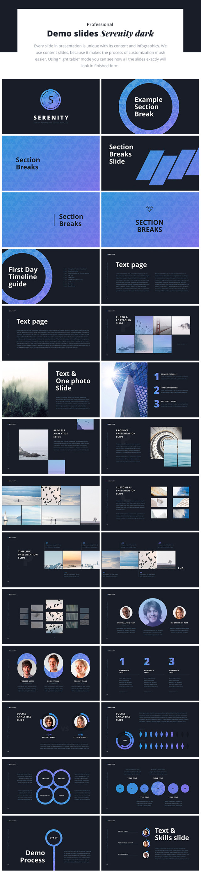 【MAC系统】多用途商务业务Keynote模板Serenity Multipurpose business template