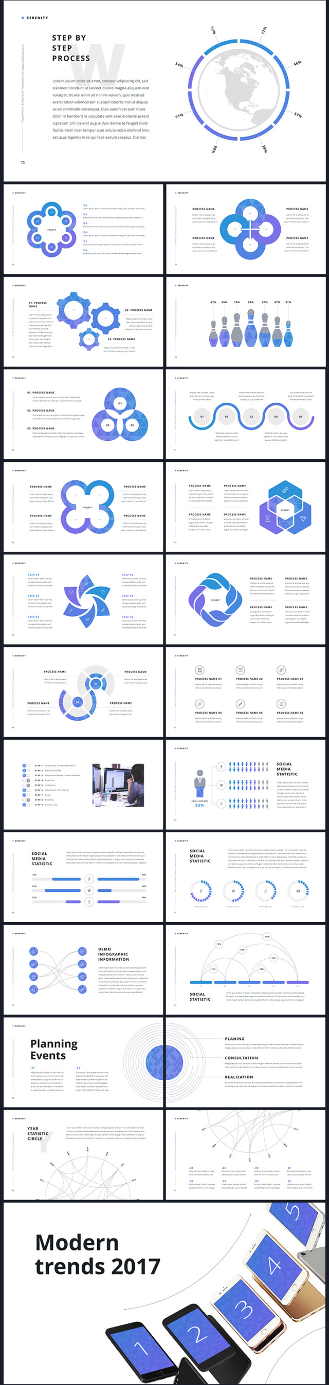 【MAC系统】多用途商务业务Keynote模板Serenity Multipurpose business template