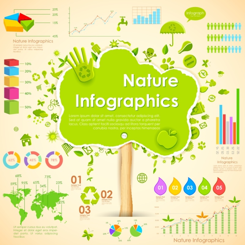 自然与生态矢量信息图25
