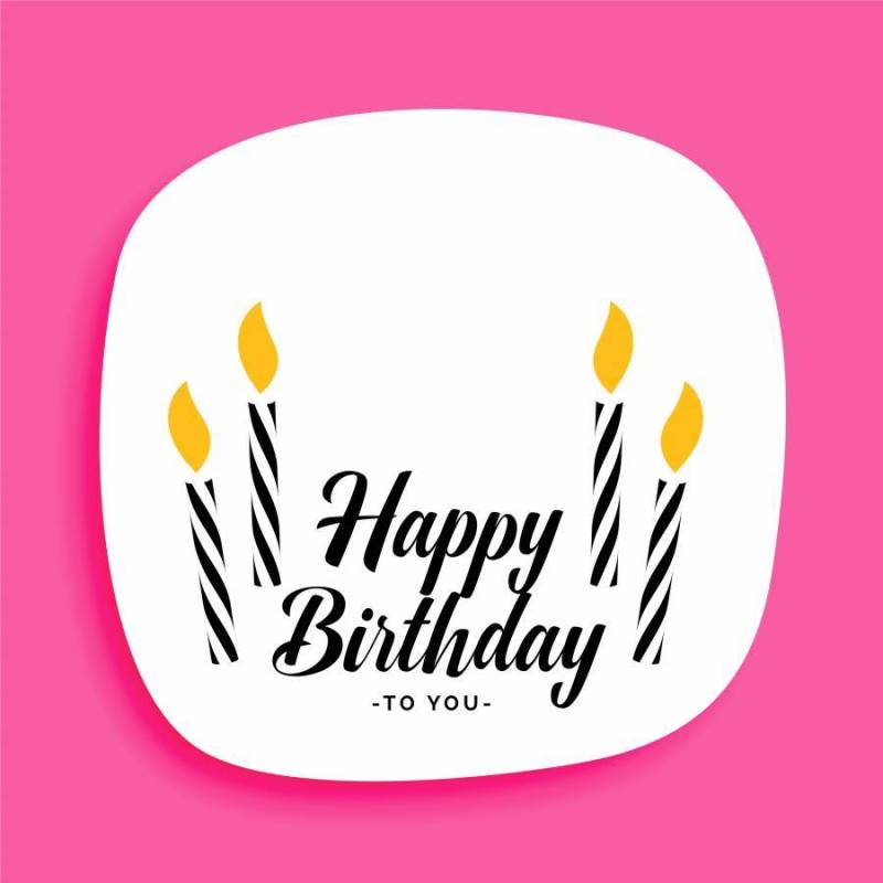 生日快乐与蜡烛和文本空间的卡片设计