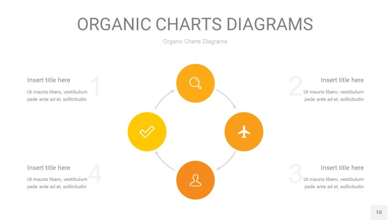 黄色循环PPT图表10