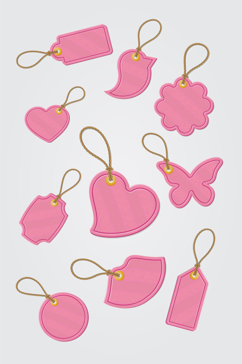 情人节矢量标签素材