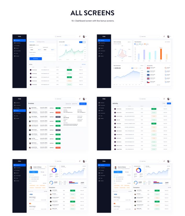 财务和银行仪表板Web App UI工具包，财务仪表板UI工具包