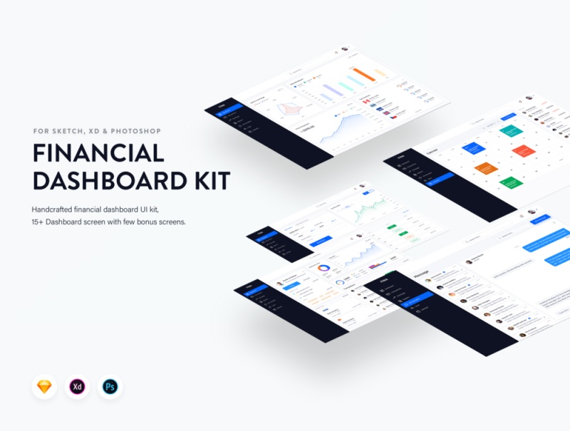 财务和银行仪表板Web App UI工具包，财务仪表板UI工具包