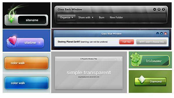网页设计元素 按钮综集 200多个PSD文件(三)