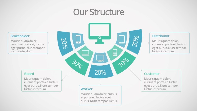 蓝色商务PPT信息可视化图表8