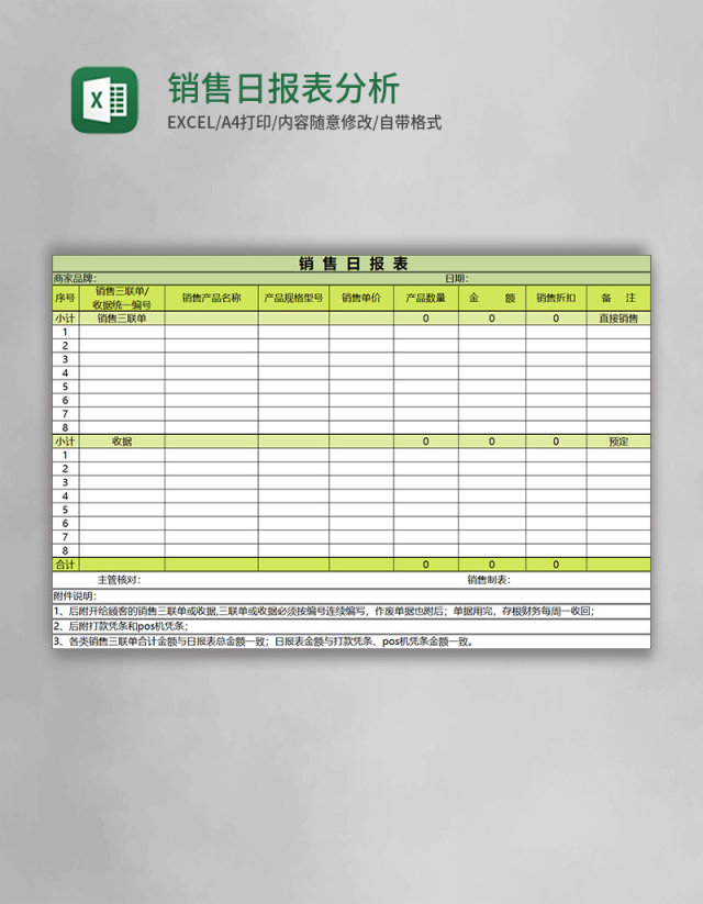 销售日报表分析模板excel 销售日报表分析模板excel
