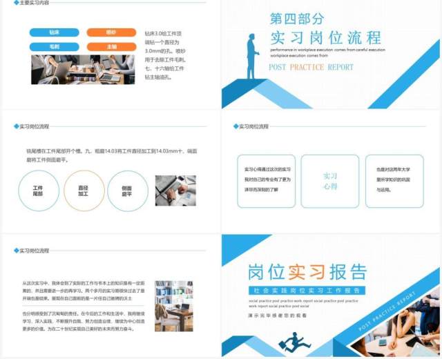 社会实践岗位实习工作报告动态PPT模板 社会实践岗位实习工作报告动态PPT模板