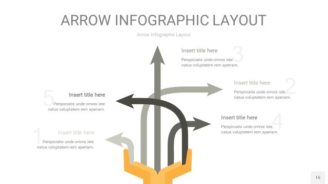 灰色箭头PPT信息图表15