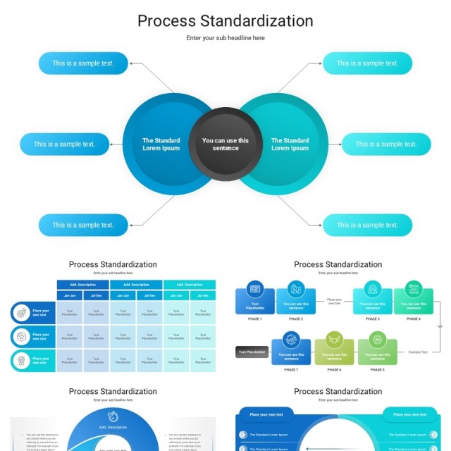 流程标准化信息图PPT模板Process Standardization