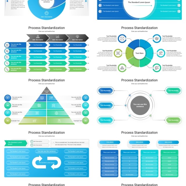 流程标准化信息图PPT模板Process Standardization