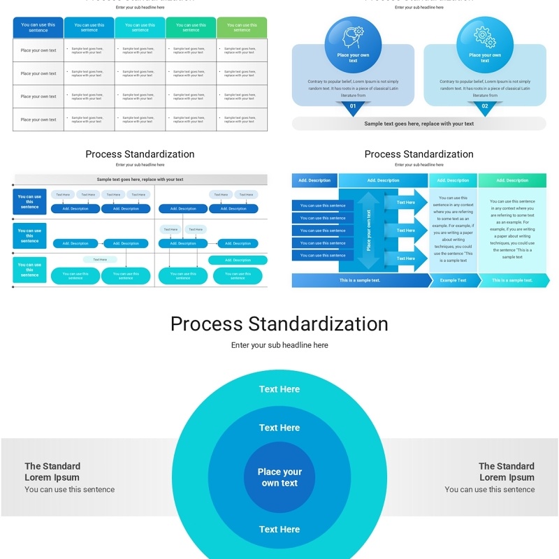 流程标准化信息图PPT模板Process Standardization