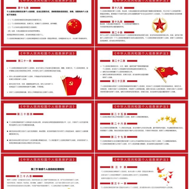 红色大气个人信息保护法动态PPT模板