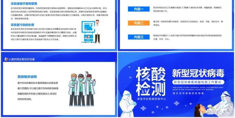 新型冠状病毒核酸检测工作要点动态PPT模板