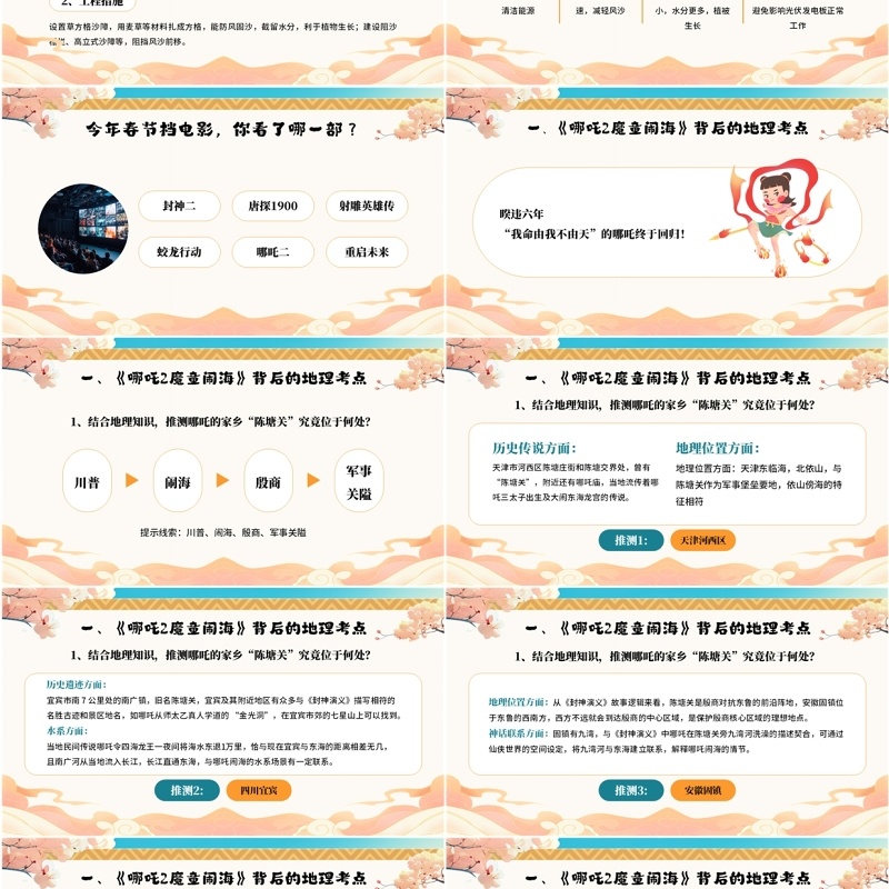 绿色中国风开学第一课之地理PPT模板