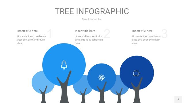 蓝色树状图PPT图表片8