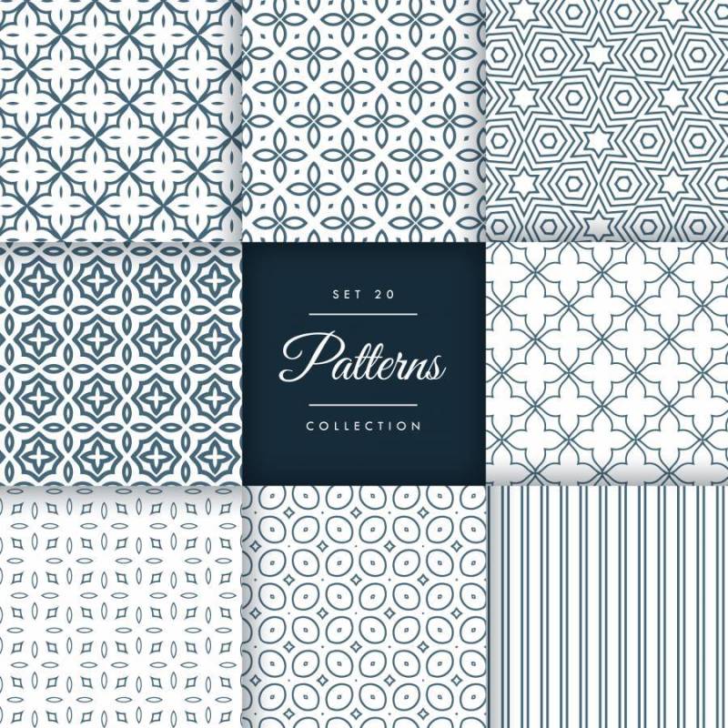 抽象矢量线模式设计的集合