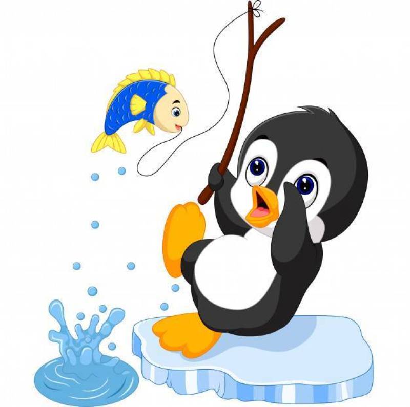 企鹅钓鱼