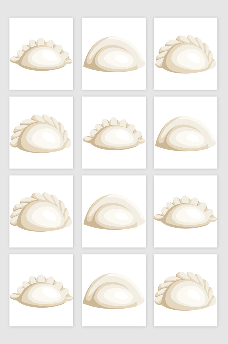 中国美食饺子矢量元素