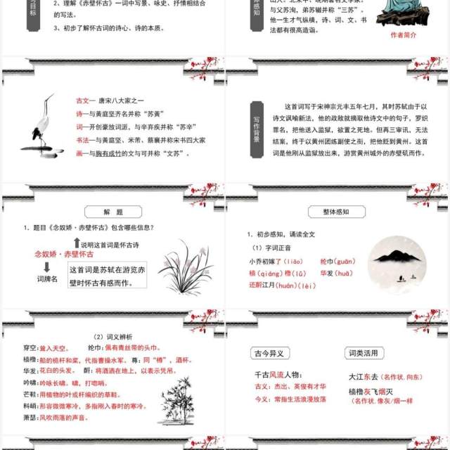部编版高中语文必修四念奴娇赤壁怀古课件PPT模板 部编版高中语文必修四念奴娇赤壁怀古课件PPT模板