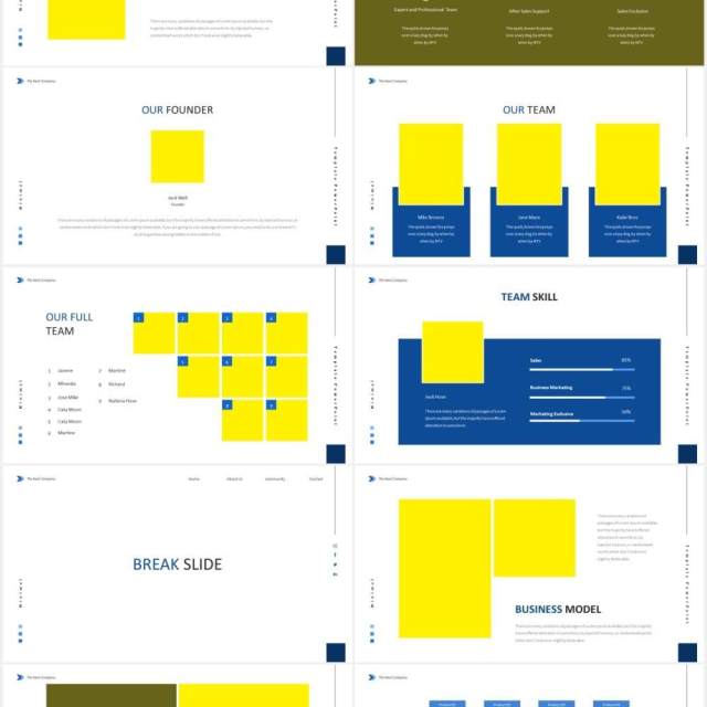 推销平台业务商务工作报告PPT图片排版设计素材Pitch Deck Bussines Powerpoint Template