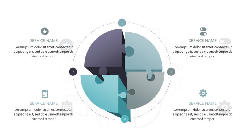 蓝色商务人物PPT图表-25
