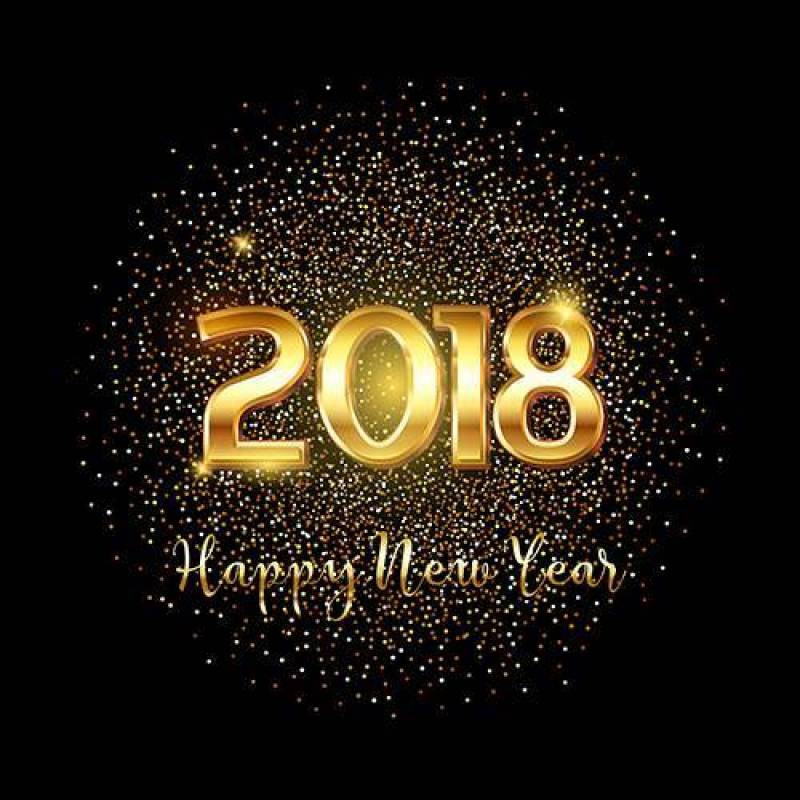 新年快乐黄金文本背景