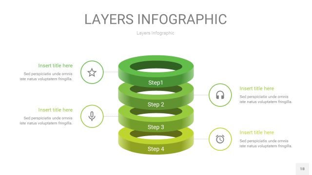 嫩绿色3D分层PPT信息图18
