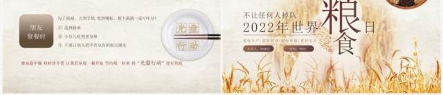 棕色简约风世界粮食日介绍PPT模板 棕色简约风世界粮食日介绍PPT模板